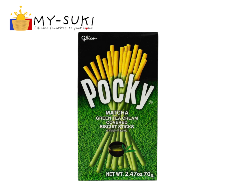 Glico Pocky Matcha Green Tea Cream Covered Biscuit Sticks 70g