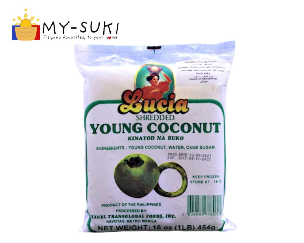 Lucia Shredded Young Coconut 16oz 454g Frozen