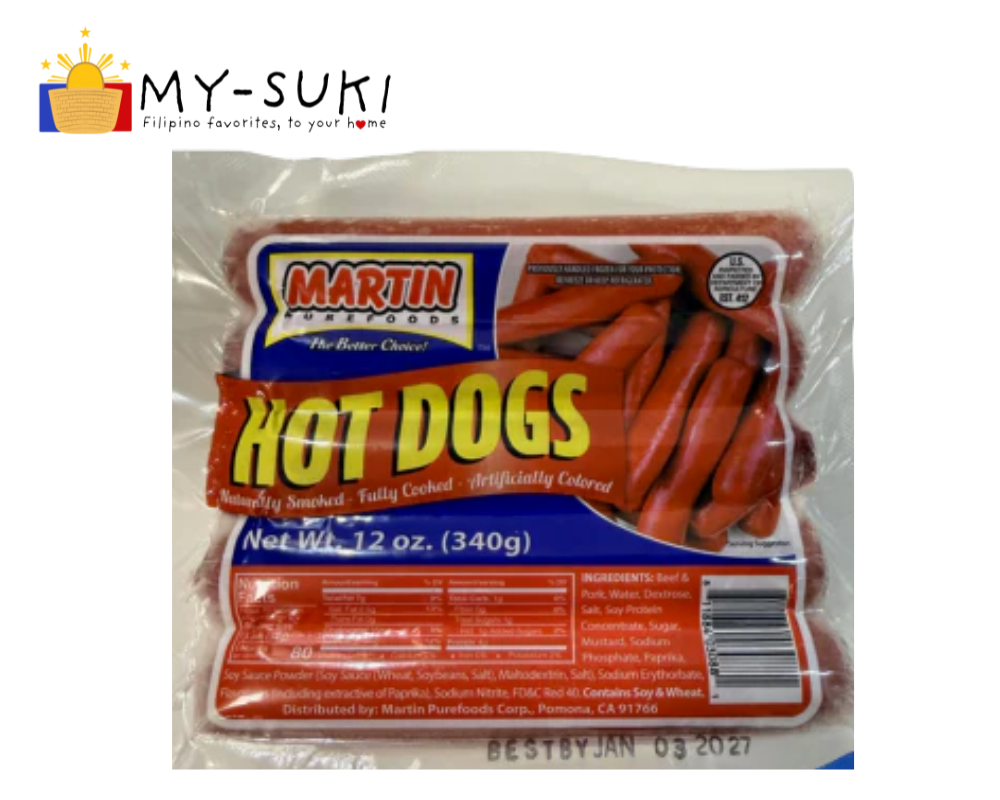 Martin BEEF AND PORK Regular Hotdog 340g