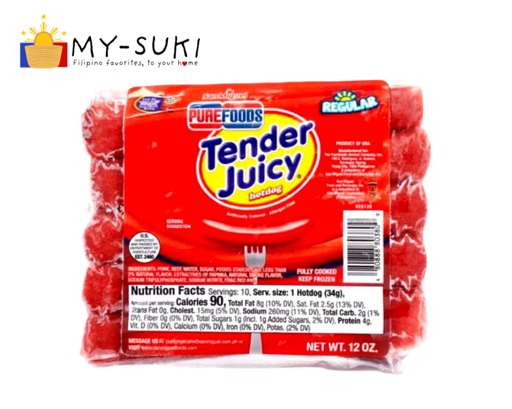 Purefoods Tender Juicy Hotdog 12oz