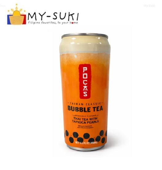 Pocas Taiwan Classic Bubble Tea Thai tea 16.5 fl. oz.