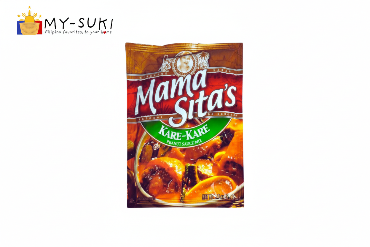 Mama Sita's Kare-Kare peanut sauce mix packaging on a white background