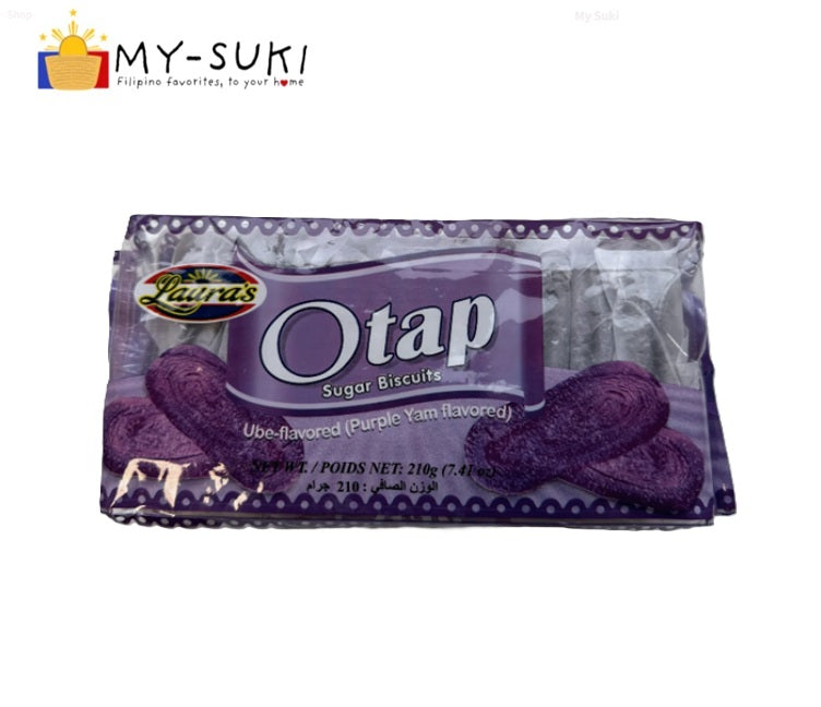 Lauras Otap Sugar Biscuits Ube Flavored Purple Yam 210g