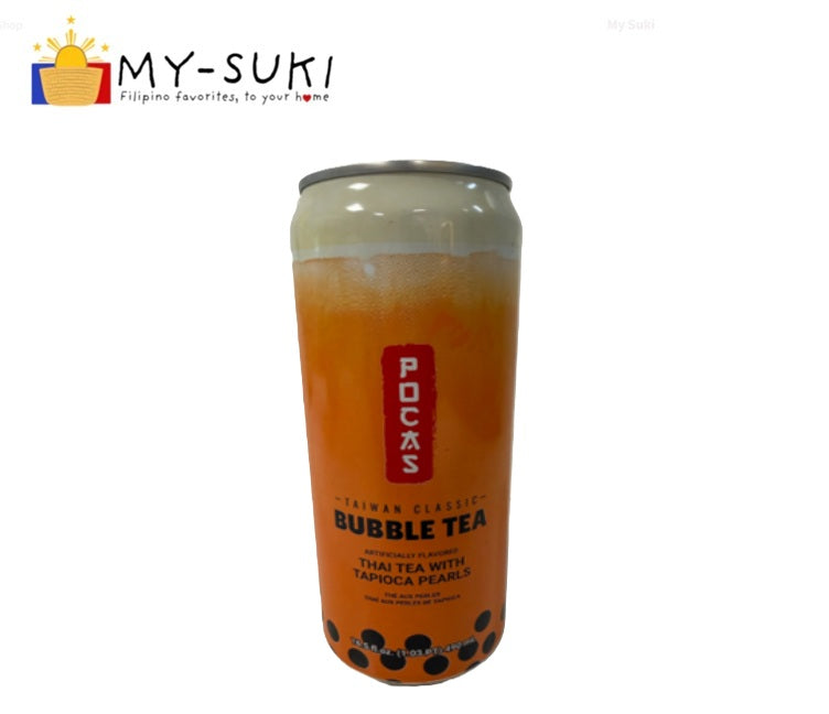 Pocas Taiwan Classic Bubble Tea Thai tea 16.5 fl. oz.
