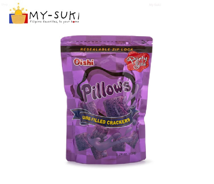 Oishi Pillows Ube Filled Crackers 150g Big